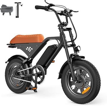 Off Road Electric Bike for Adults 16" Fat Tire 1500W 55+ Miles Full Suspension Bright Headlight Long Seat 20mph Commuting Electric Dirt Bike Mountains EBike UL2849 Electric Motorcycle All-Terrain